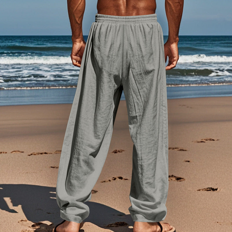 🔥Nur solange der Vorrat reicht 56% RABATT!🎉 Herren Leinenhose atmungsaktiv – Leichtgewichtiger Sommer-Relaxed-Fit ✨🌬️
