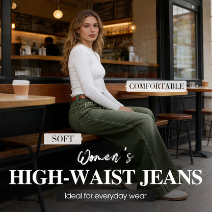 👖Neu eingetroffen – Superschnäppchen - 60% RABATT🔥🥳Über 50.000 Mal verkauft!💥High-Waist Weite Jeans für Damen