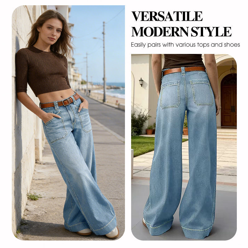 👖Neu eingetroffen – Superschnäppchen - 60% RABATT🔥🥳Über 50.000 Mal verkauft!💥High-Waist Weite Jeans für Damen