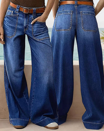 👖Neu eingetroffen – Superschnäppchen - 60% RABATT🔥🥳Über 50.000 Mal verkauft!💥High-Waist Weite Jeans für Damen