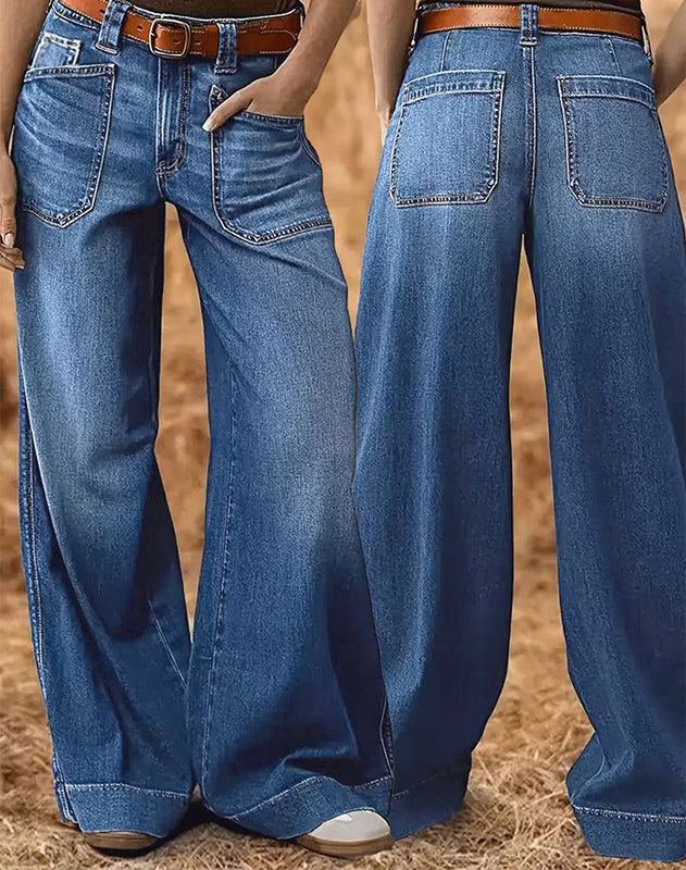 👖Neu eingetroffen – Superschnäppchen - 60% RABATT🔥🥳Über 50.000 Mal verkauft!💥High-Waist Weite Jeans für Damen