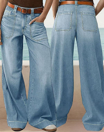 👖Neu eingetroffen – Superschnäppchen - 60% RABATT🔥🥳Über 50.000 Mal verkauft!💥High-Waist Weite Jeans für Damen
