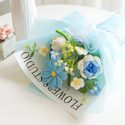 🌷 50% OFF NOW! 💕 Handmade Delicate Crochet Flower Bouquet – Mother's Day Special – Lifelike Design, Durable & Perfect Gift for Mom 🎁