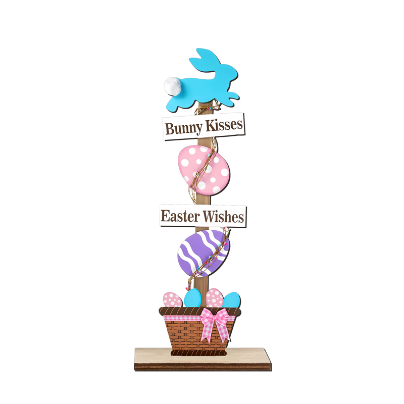 💥50% Off ✨Stacked Bunny Easter Wooden Table Decor 🐰 Hop Into The Easter Spirit! 🌸