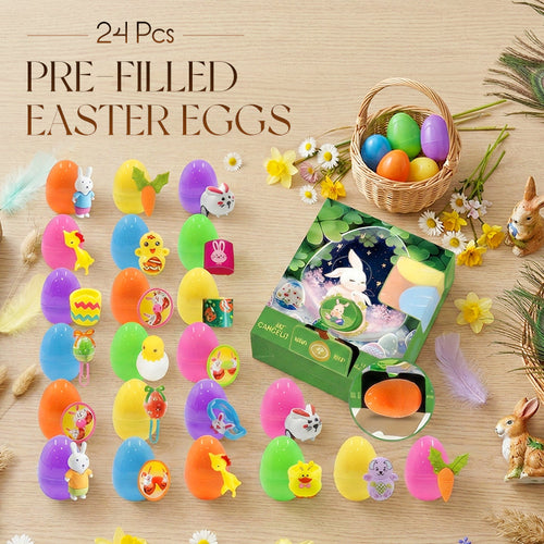 24 Pcs Pre-Filled Easter Eggs 🐰 Easter Fun Made Easy! 🎉