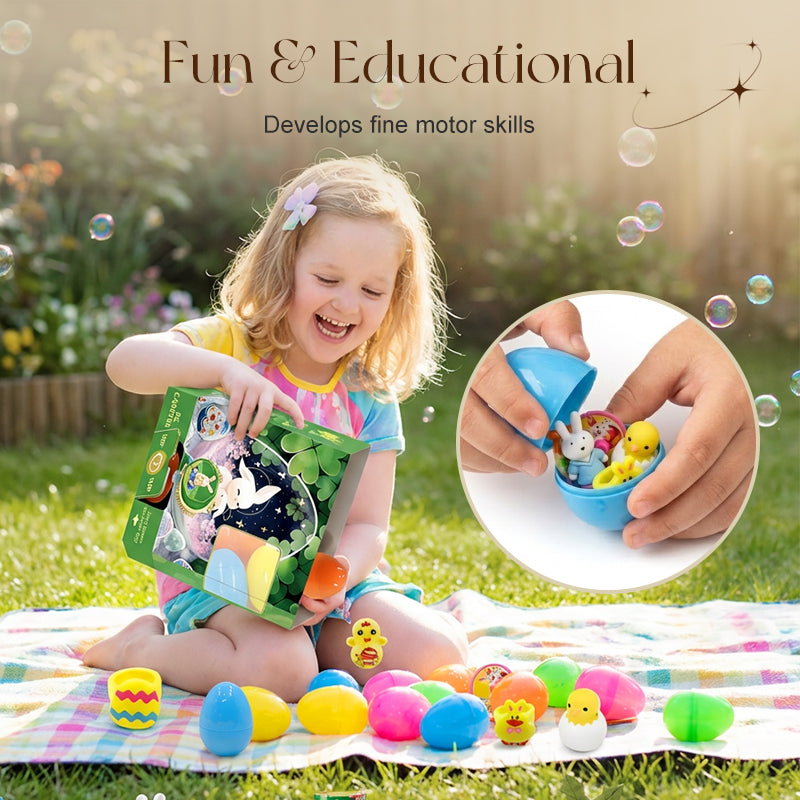24 Pcs Pre-Filled Easter Eggs 🐰 Easter Fun Made Easy! 🎉