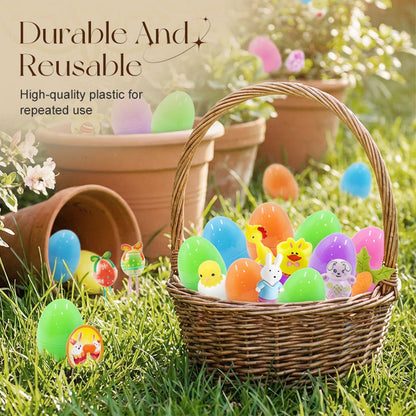 24 Pcs Pre-Filled Easter Eggs 🐰 Easter Fun Made Easy! 🎉