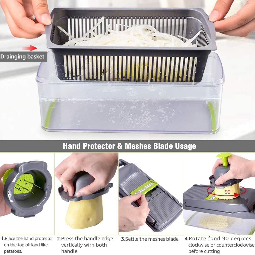 Multi-purpose Vegetable Cutter 🥔Cut Your Food Preparation Time In Half! 🍏