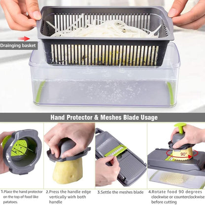 Multi-purpose Vegetable Cutter 🥔Cut Your Food Preparation Time In Half! 🍏