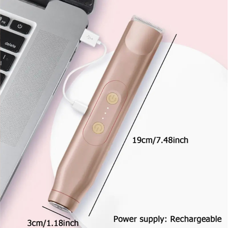 🚨 Rosa ist WEG!! SCHNELL HANDELN ⚡Bikini-Trimmer für Frauen, Elektrorasierer und Rasierer wiederaufladbar, 2-in-1-Körper- und Gesichtsepilierer, Achselhöhlen und Beine, IPX7 wasserdicht