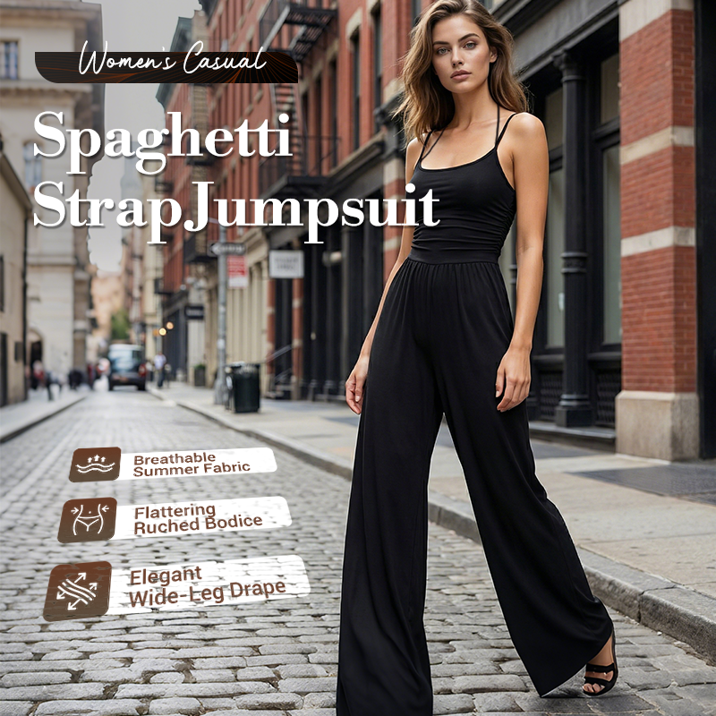 🔥2026 NEW SALES - 50% OFF🔥Women's Casual Spaghetti Strap Jumpsuit