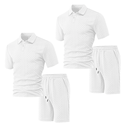🥳HOT SALE—50% OFF! 🥳💞Men's Diamond Print 2-Piece Set – Ready in seconds! Soft, breathable top with easy shorts. No fuss, just style. Perfect for garden BBQs or coffee dates. ☀️👕