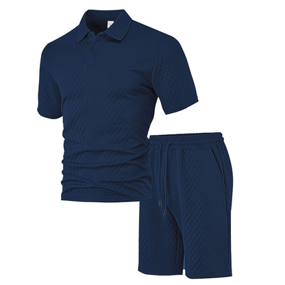 🥳HOT SALE—50% OFF! 🥳💞Men's Diamond Print 2-Piece Set – Ready in seconds! Soft, breathable top with easy shorts. No fuss, just style. Perfect for garden BBQs or coffee dates. ☀️👕