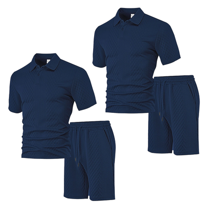 🥳HOT SALE—50% OFF! 🥳💞Men's Diamond Print 2-Piece Set – Ready in seconds! Soft, breathable top with easy shorts. No fuss, just style. Perfect for garden BBQs or coffee dates. ☀️👕