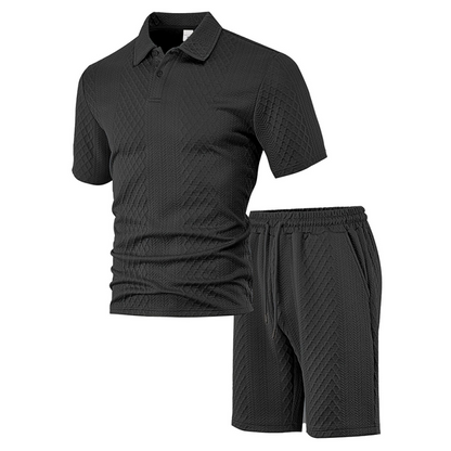 🥳HOT SALE—50% OFF! 🥳💞Men's Diamond Print 2-Piece Set – Ready in seconds! Soft, breathable top with easy shorts. No fuss, just style. Perfect for garden BBQs or coffee dates. ☀️👕