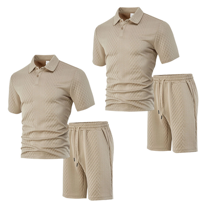 🥳HOT SALE—50% OFF! 🥳💞Men's Diamond Print 2-Piece Set – Ready in seconds! Soft, breathable top with easy shorts. No fuss, just style. Perfect for garden BBQs or coffee dates. ☀️👕