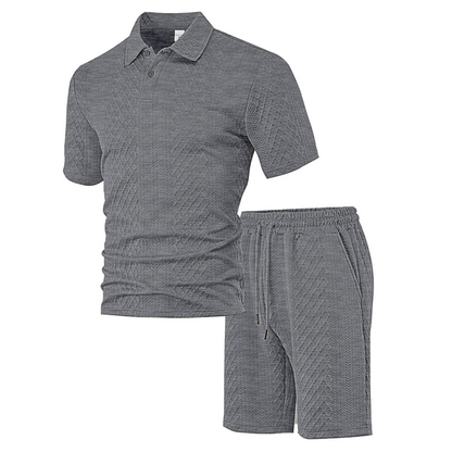 🥳HOT SALE—50% OFF! 🥳💞Men's Diamond Print 2-Piece Set – Ready in seconds! Soft, breathable top with easy shorts. No fuss, just style. Perfect for garden BBQs or coffee dates. ☀️👕