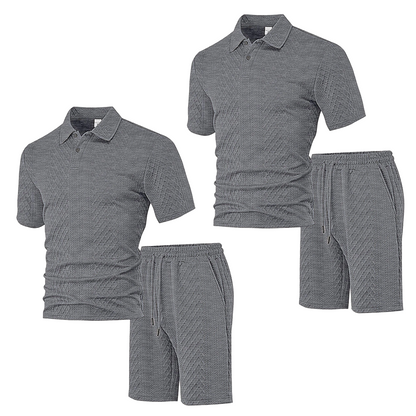 🥳HOT SALE—50% OFF! 🥳💞Men's Diamond Print 2-Piece Set – Ready in seconds! Soft, breathable top with easy shorts. No fuss, just style. Perfect for garden BBQs or coffee dates. ☀️👕