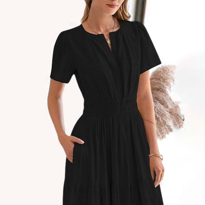 💕MEGA SALE 55% RABATT💕Böhmisch schickes Damen-Maxikleid mit gesmokter Taille