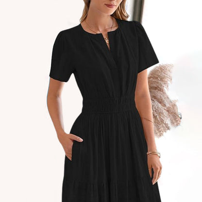 💕MEGA SALE 55% RABATT💕Böhmisch schickes Damen-Maxikleid mit gesmokter Taille