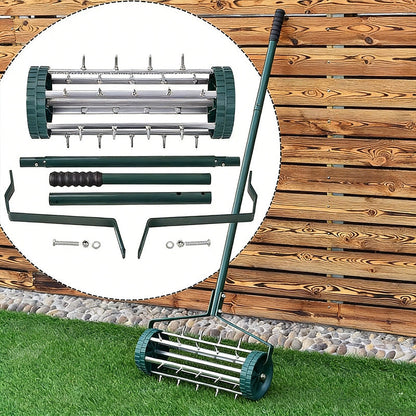 ⏳Limited-time 52% off⏰Rolling Lawn Aerator with Handle🏡🌱