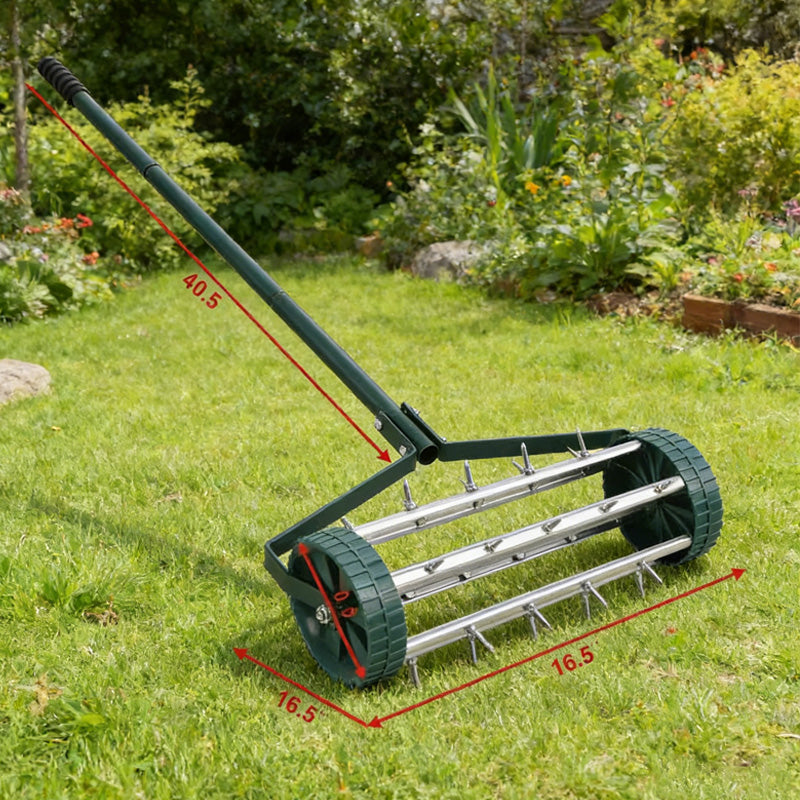 ⏳Limited-time 52% off⏰Rolling Lawn Aerator with Handle🏡🌱