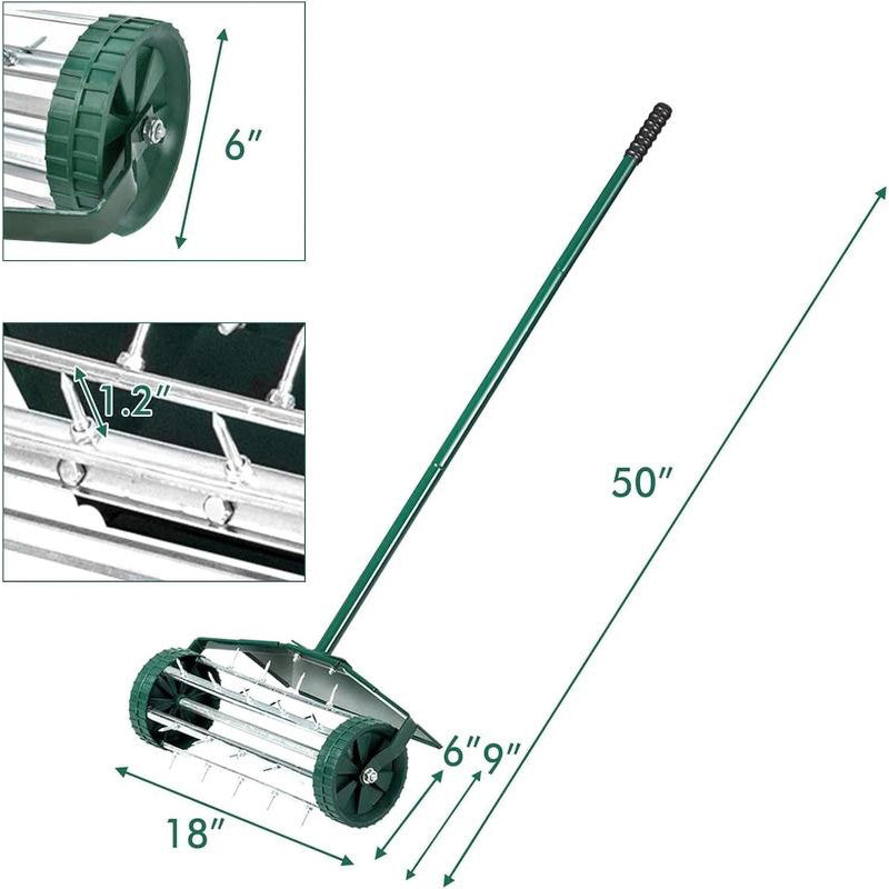 ⏳Limited-time 52% off⏰Rolling Lawn Aerator with Handle🏡🌱
