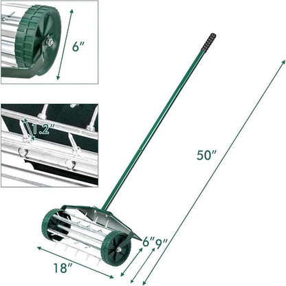 ⏳Limited-time 52% off⏰Rolling Lawn Aerator with Handle🏡🌱
