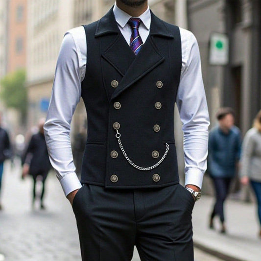 Men's Casual Retro Slim Fit Dress Vests for Suit or Tuxedo