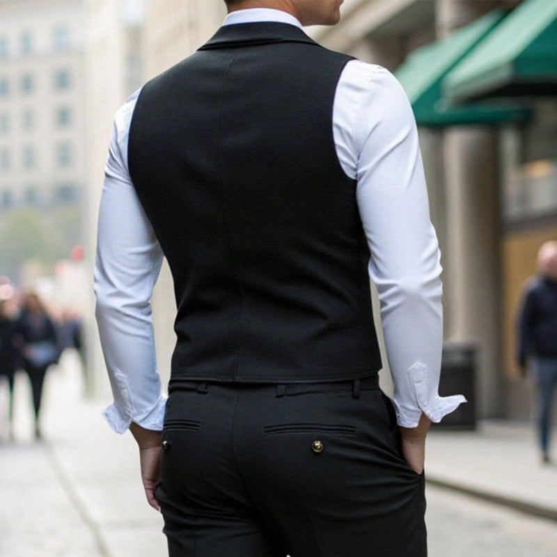 Men's Casual Retro Slim Fit Dress Vests for Suit or Tuxedo