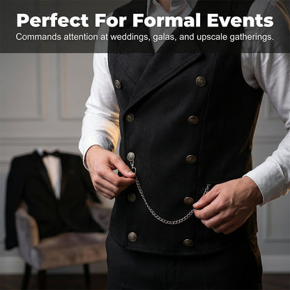 Men's Casual Retro Slim Fit Dress Vests for Suit or Tuxedo