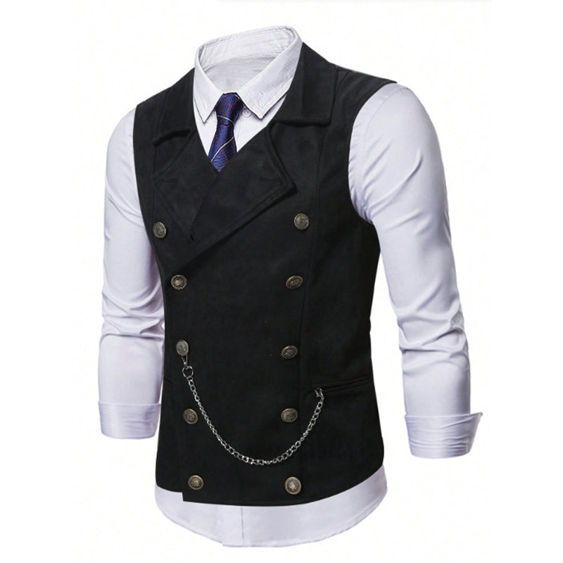 Men's Casual Retro Slim Fit Dress Vests for Suit or Tuxedo