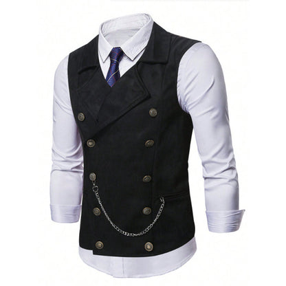 Men's Casual Retro Slim Fit Dress Vests for Suit or Tuxedo
