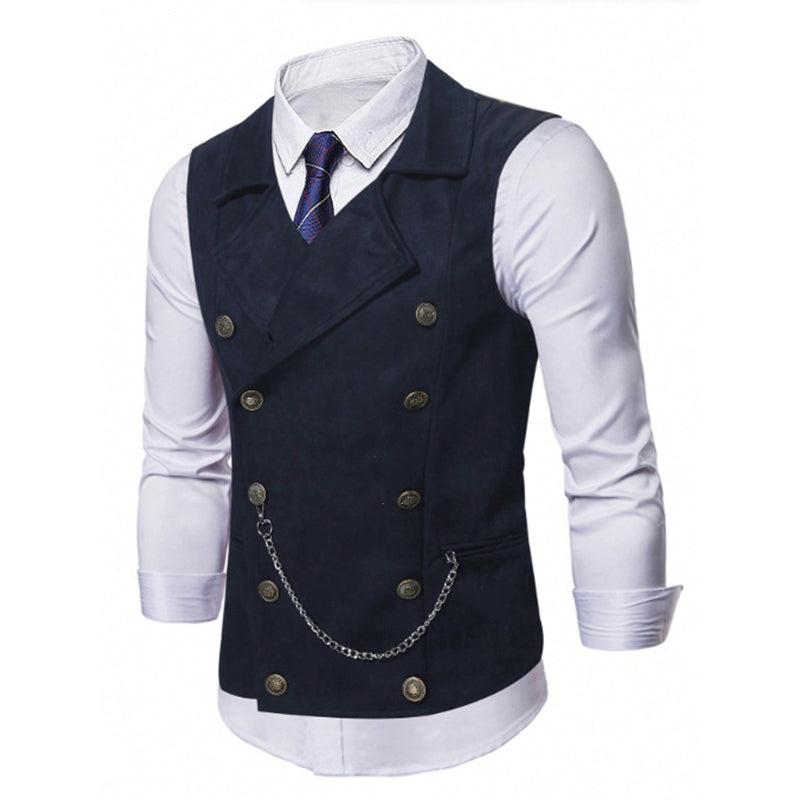 Men's Casual Retro Slim Fit Dress Vests for Suit or Tuxedo