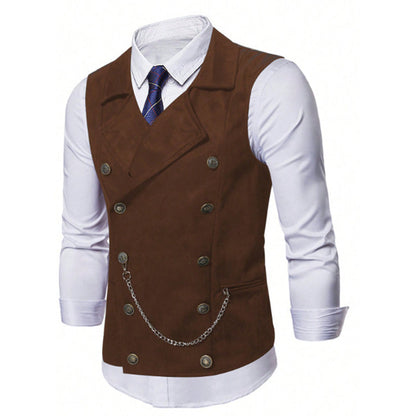 Men's Casual Retro Slim Fit Dress Vests for Suit or Tuxedo