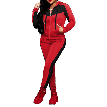 Women's 2-Piece Color-Block Tracksuit Set ✨Effortlessly Unleash Your Charm