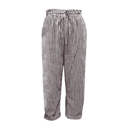 💕Was soll ich morgen anziehen?💕Müheloser Stil & Komfort mit unserer gestreiften Leinen-Baumwollhose für Damen 👖✨