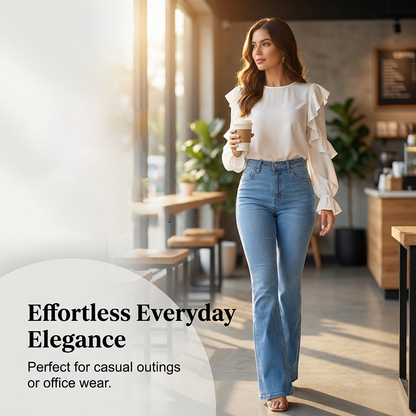 ⏰ Jetzt nur noch 50% Rabatt!🔥High-Waist Stretch-Jeans mit Schlag für Damen