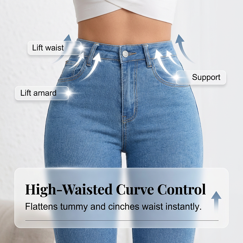 ⏰ Jetzt nur noch 50% Rabatt!🔥High-Waist Stretch-Jeans mit Schlag für Damen