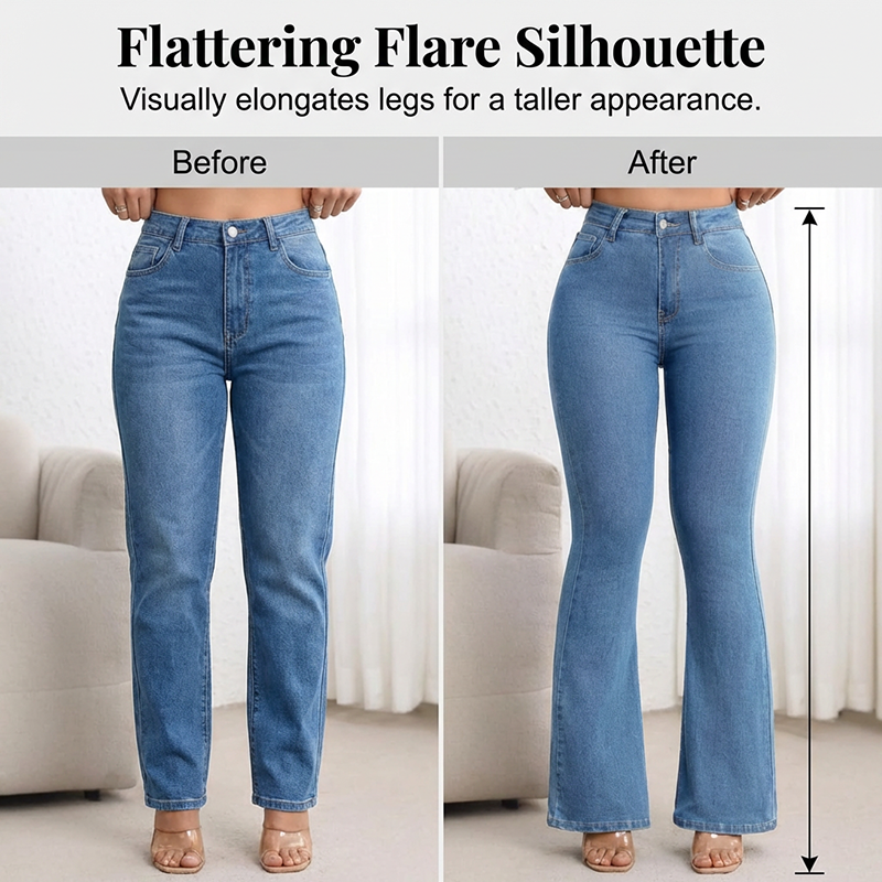⏰ Jetzt nur noch 50% Rabatt!🔥High-Waist Stretch-Jeans mit Schlag für Damen