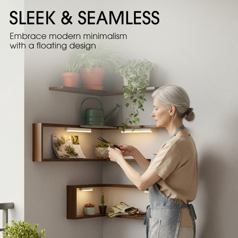 🥳2026 HOT SALE🥳 💝Rustic Wood Corner Wall Shelf ✈️Free Shipping