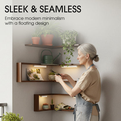 🥳2026 HOT SALE🥳 💝Rustic Wood Corner Wall Shelf ✈️Free Shipping