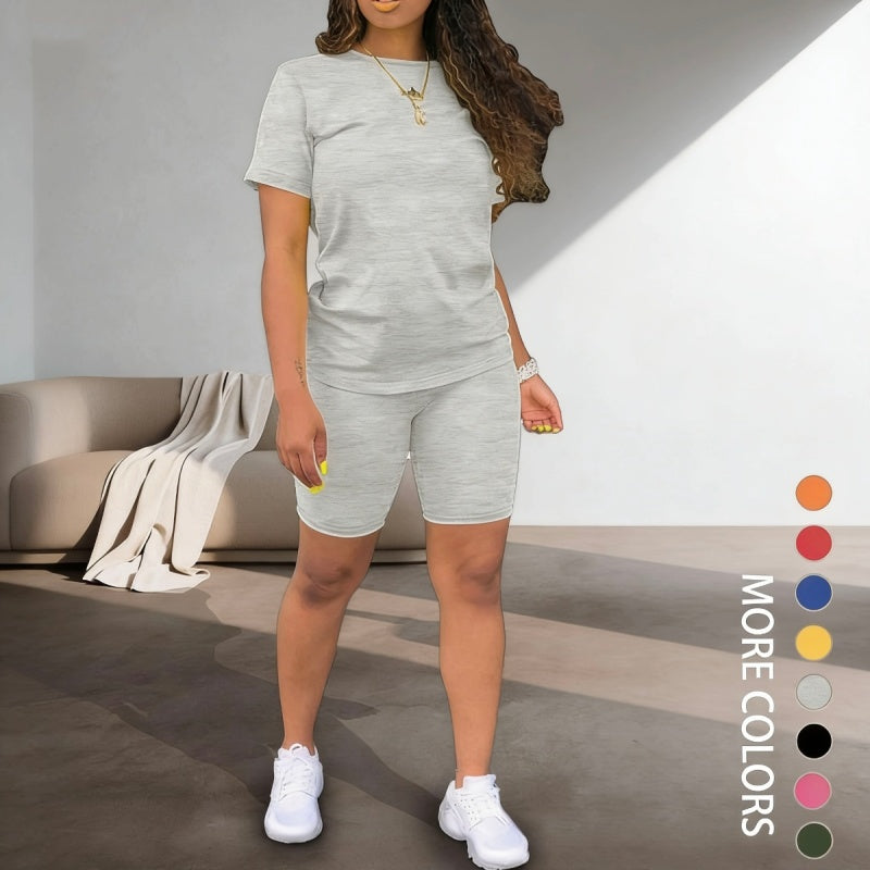 Damen Sport Top & Shorts 2-teiliges Set ✨ Müheloser Stil und ganztägiger Komfort ✨