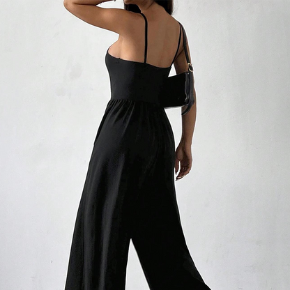 Spaghettiträger-Jumpsuit mit weitem Bein und Taschen 🌸 Mühelos schick in einem Schritt! 🌸