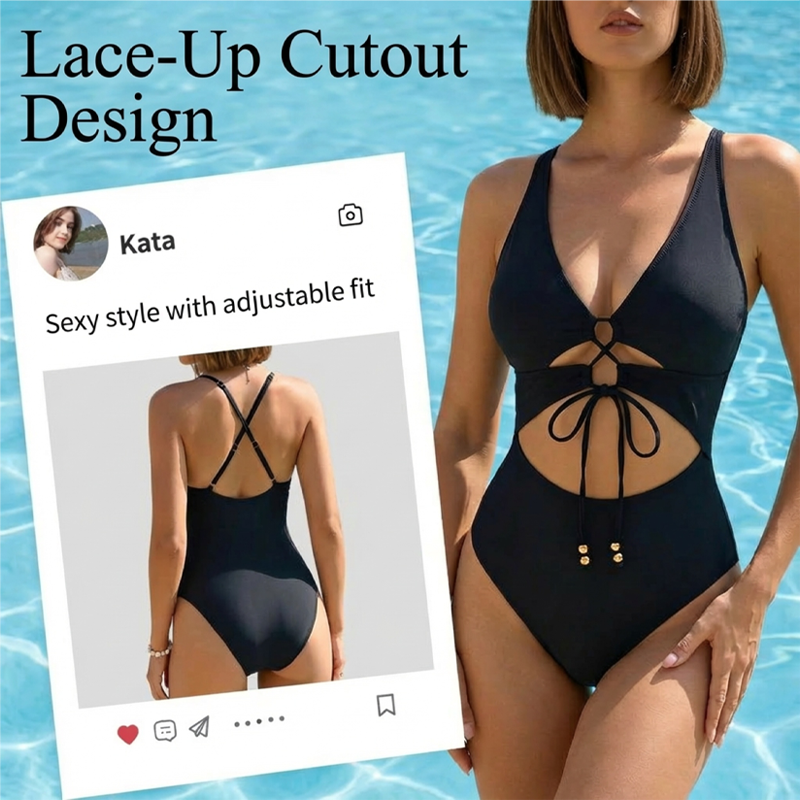 Monokini mit Schnürung und Cutouts 👙✨Zeig deinen Charme