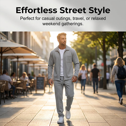 🔥Hot Sale Offers-Casual Long Sleeve Jacket & Pants Set ✈️Free Shipping
