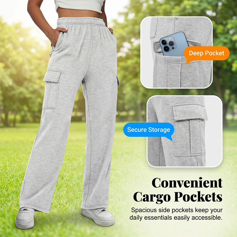 Women's High-Waist Wide-Leg Cargo Pants 🔥 Step Into Comfort & Style🔥