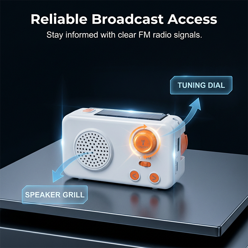 Emergency Hand Crank Solar Radio With Flashlight & Power Bank📻Perfect For Your Next Adventure Or Emergency Kit.