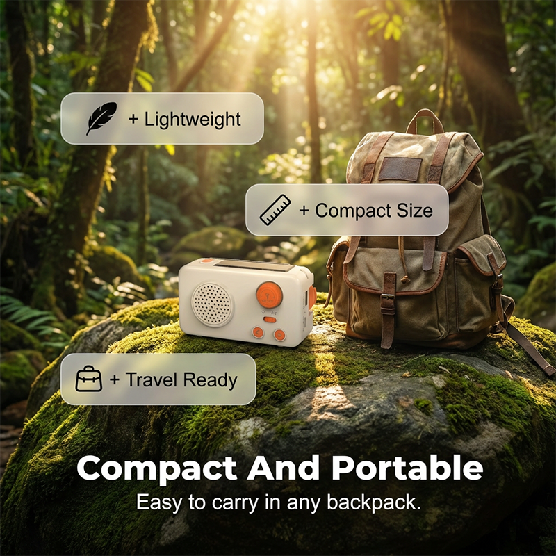 Emergency Hand Crank Solar Radio With Flashlight & Power Bank📻Perfect For Your Next Adventure Or Emergency Kit.