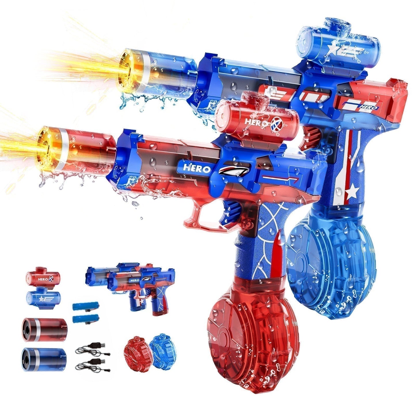 Electric Water Gun: Ice Mouse with Flashlight⚡💦🔥